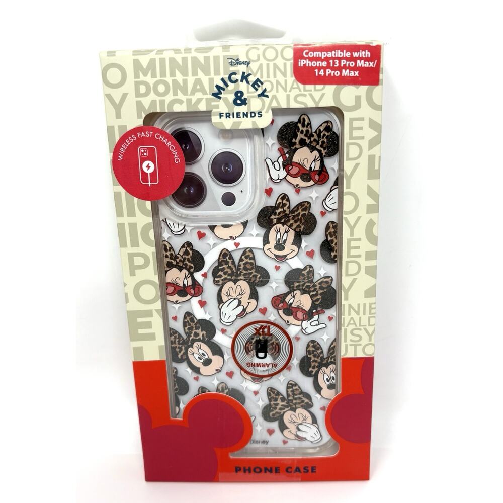 Disney Minnie Mouse iPhone 13 Pro Max / 14 Pro Max Case Glitter Skinny Dip NIB